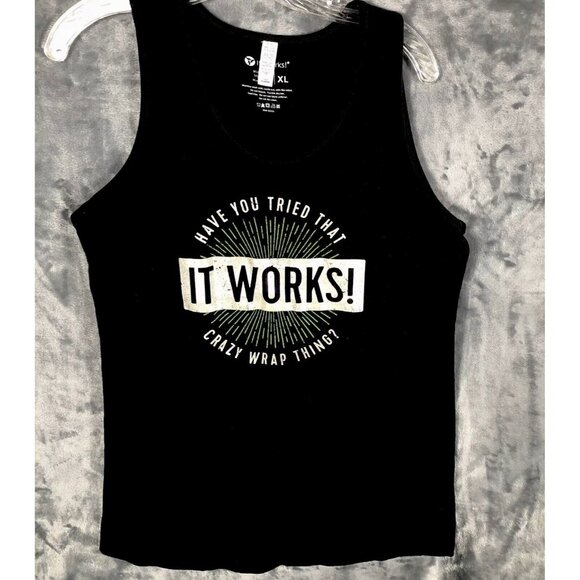 It Works Tops - It works Woman’s Tops XL Black Have You Tried That Crazy Wrap Thing It Works 